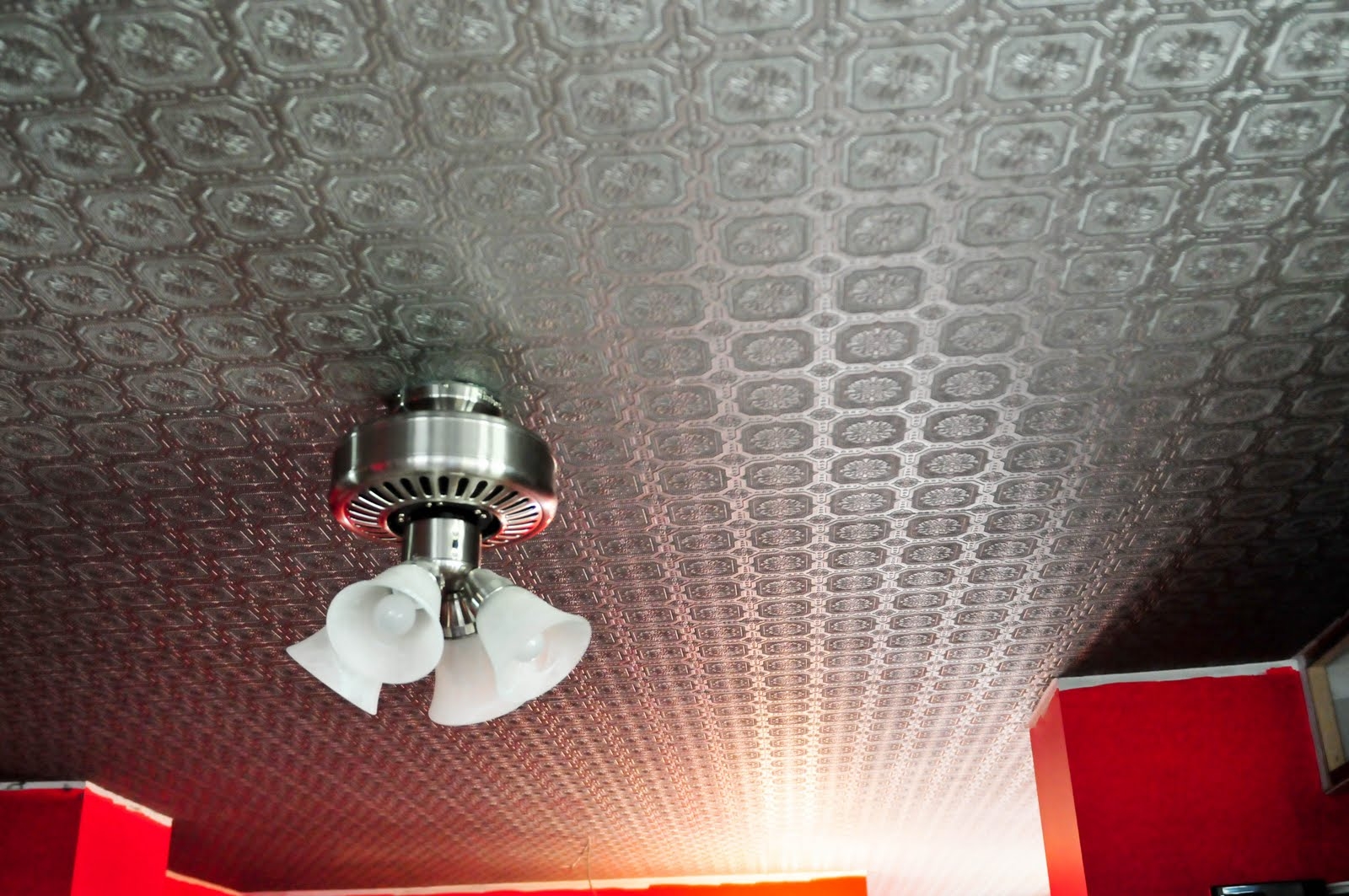 Textured Wallpaper Ceiling Tiles