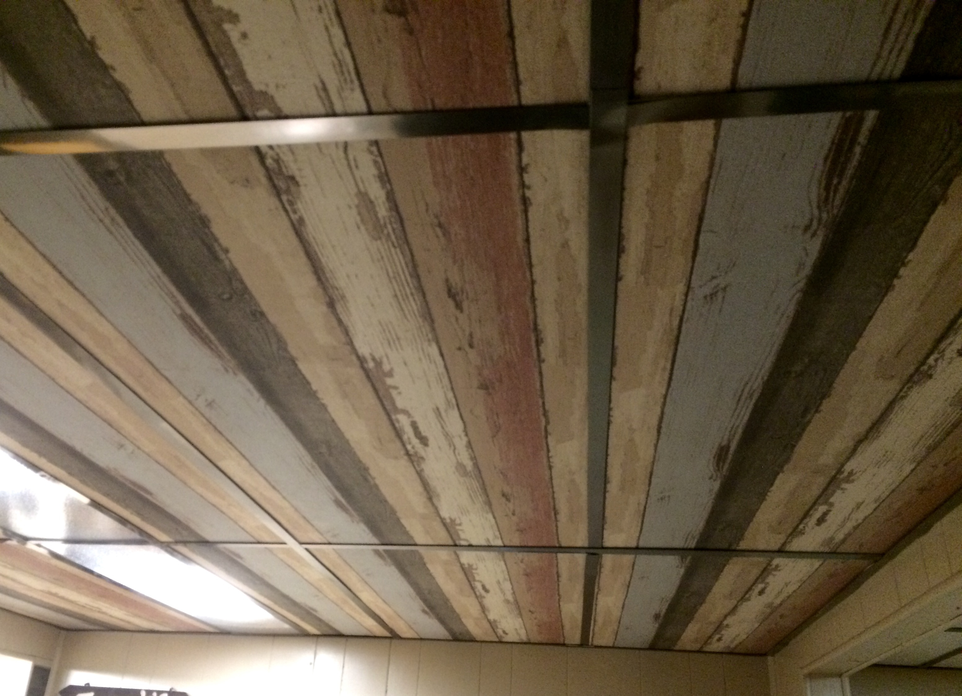 Wallpaper Acoustic Ceiling Tilesdropped ceiling i wallpapered the old ceiling tiles i covered