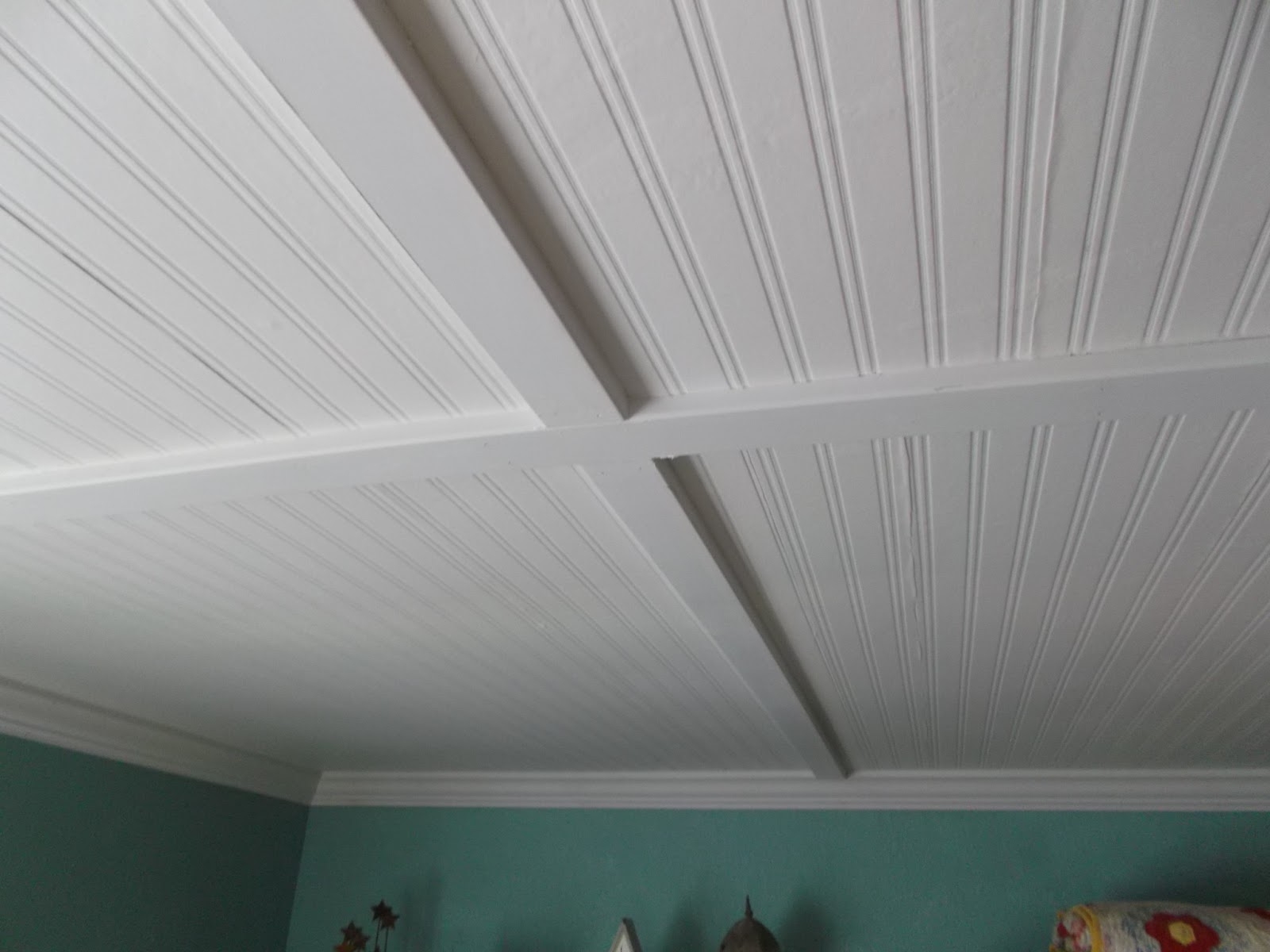 Wallpaper Over Ceiling Tiles Wallpaper Over Ceiling Tiles living a cottage life beadboard ceiling 1600 X 1200
