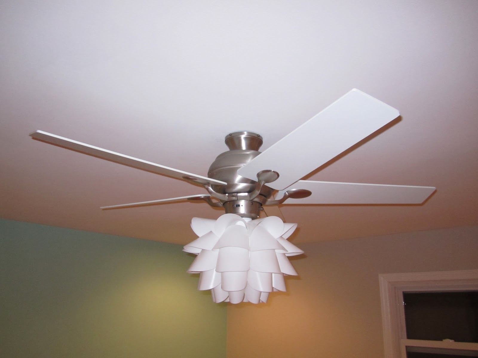 White Flower Ceiling Fan Light