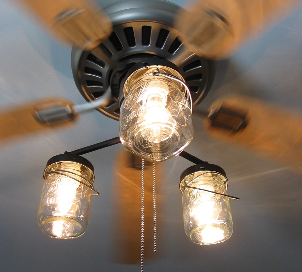 Mason Jar Ceiling Fan Light Kit