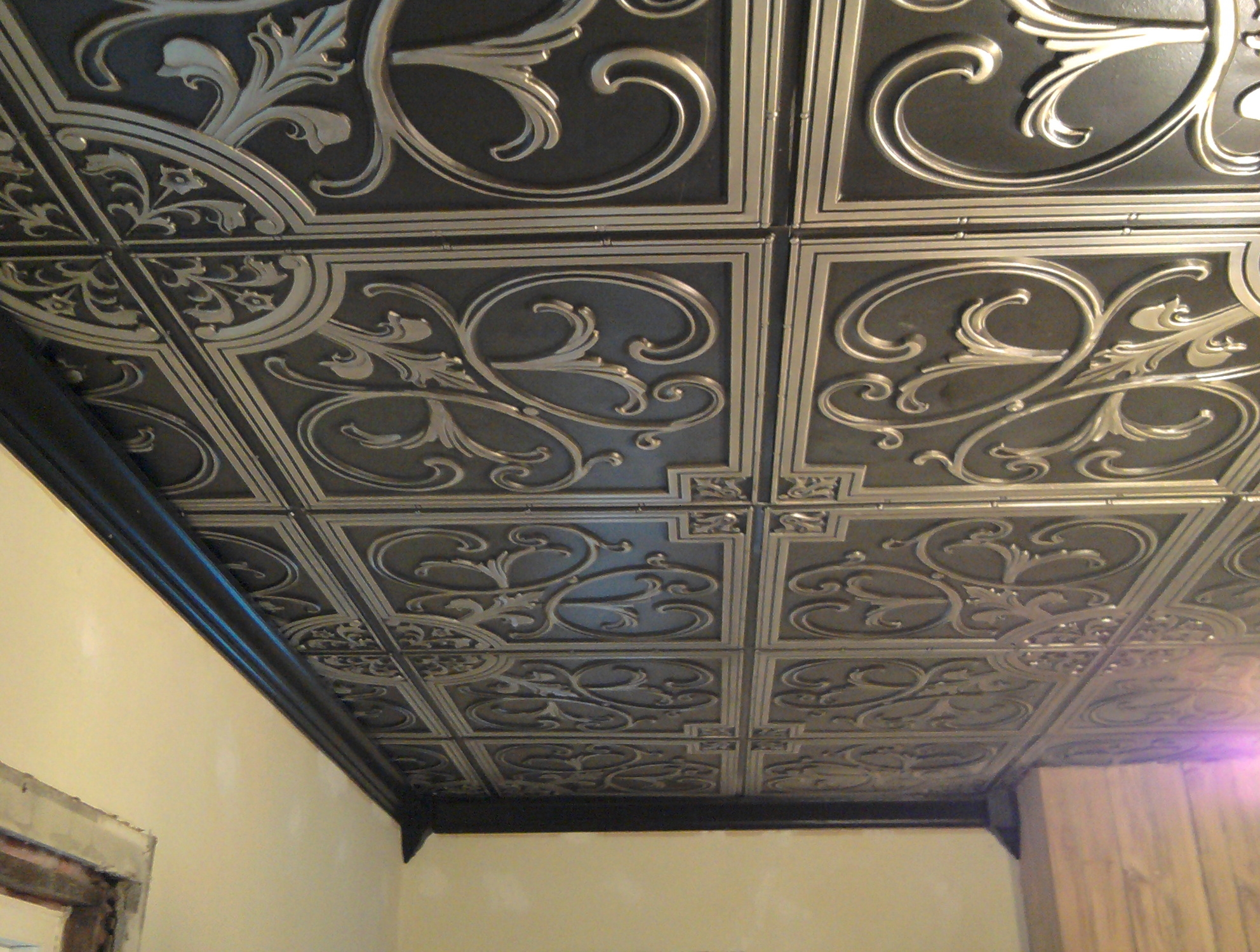 Permalink to Nail Up Faux Tin Ceiling Tiles