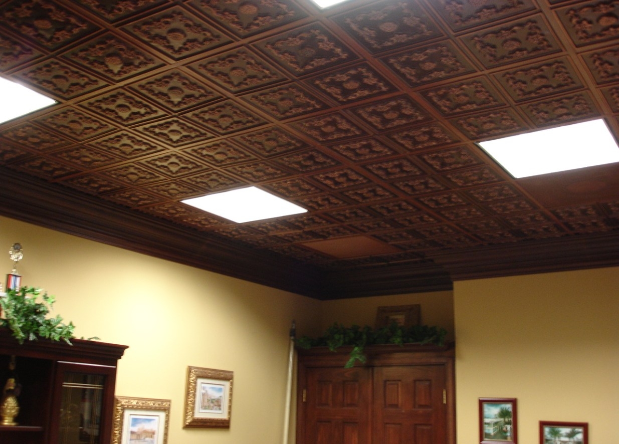 Tin Ceiling With Recessed Lights
