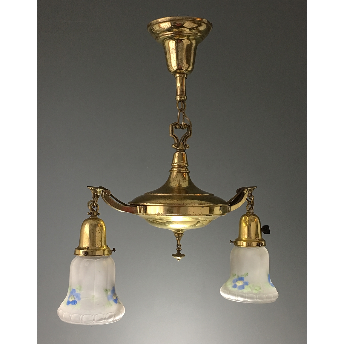 Vintage Brass Ceiling Light Fixture