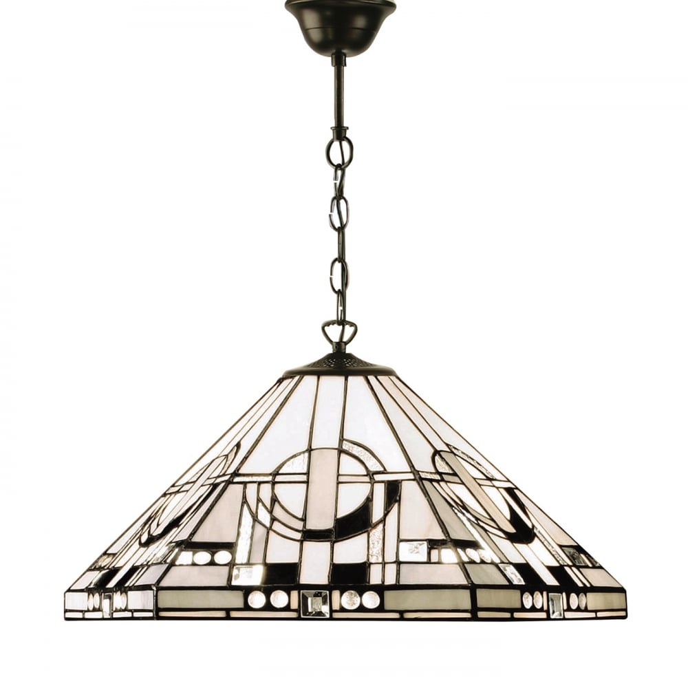Black And White Tiffany Ceiling Light