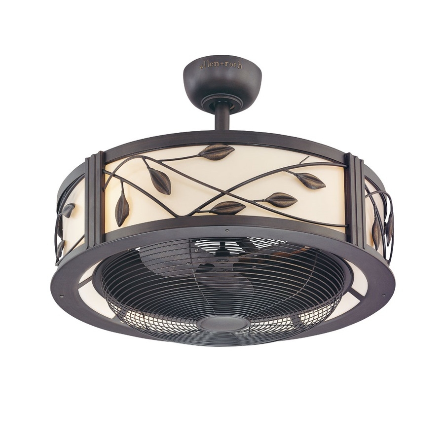 Permalink to Flush Mount Caged Ceiling Fan With Light