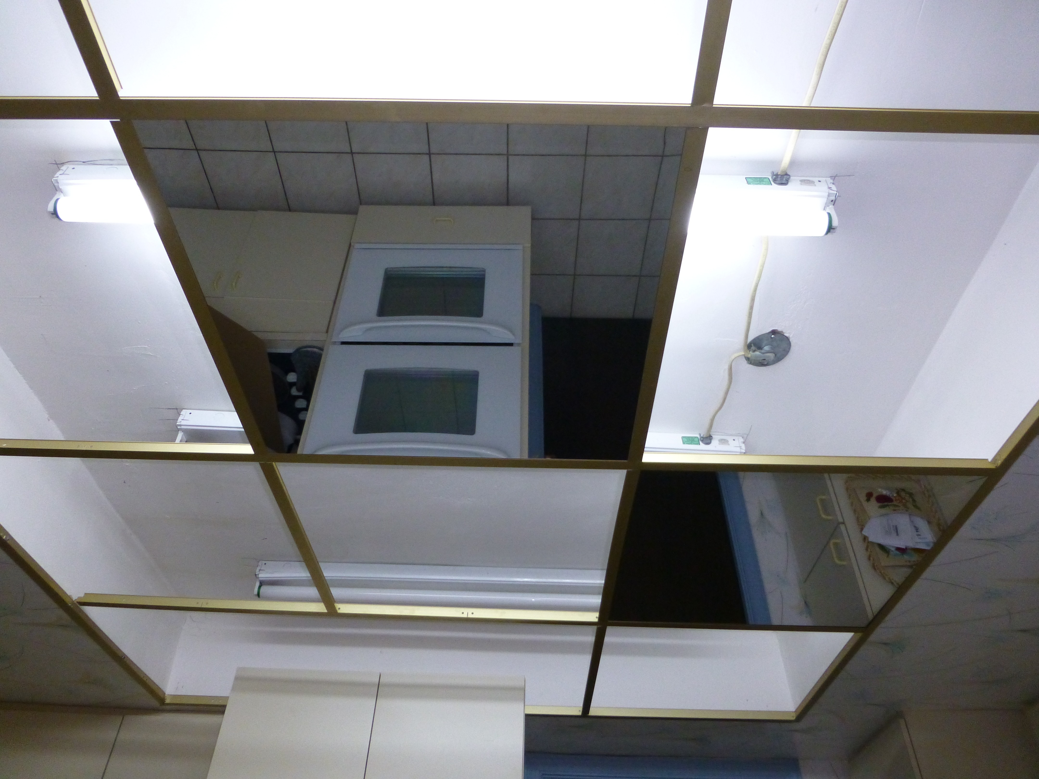 Mirror Suspended Ceiling Tilesglass less mirror for grid suspended drop in ceiling tile dance