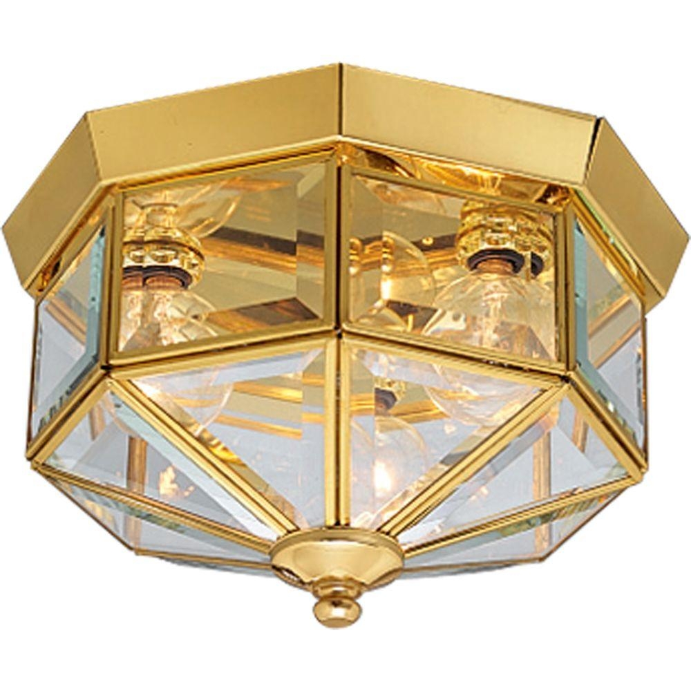 Polished Brass Flush Mount Ceiling Lightsbrass no bulbs included flushmount lights ceiling lights