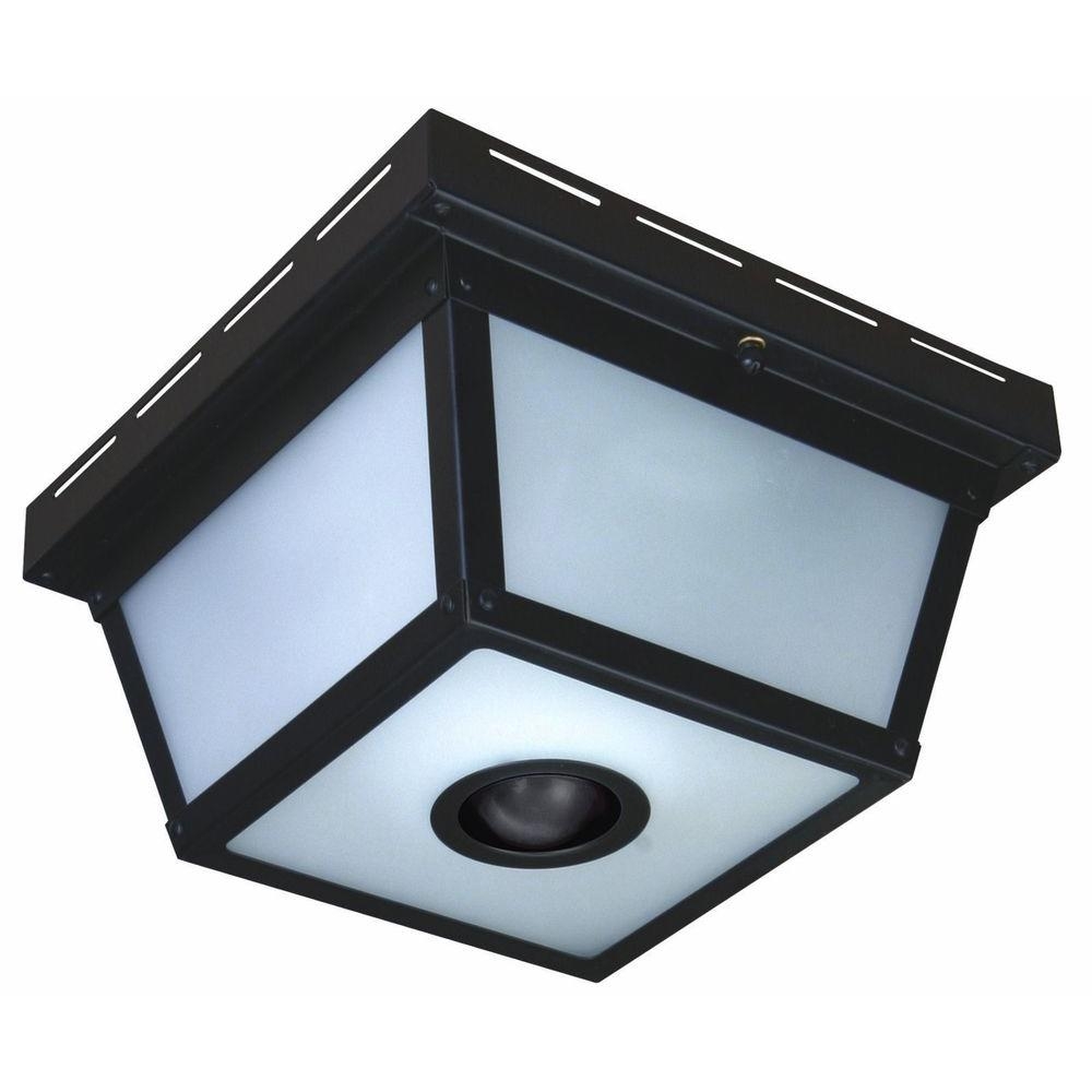 Square Motion Sensor Outdoor Ceiling Light
