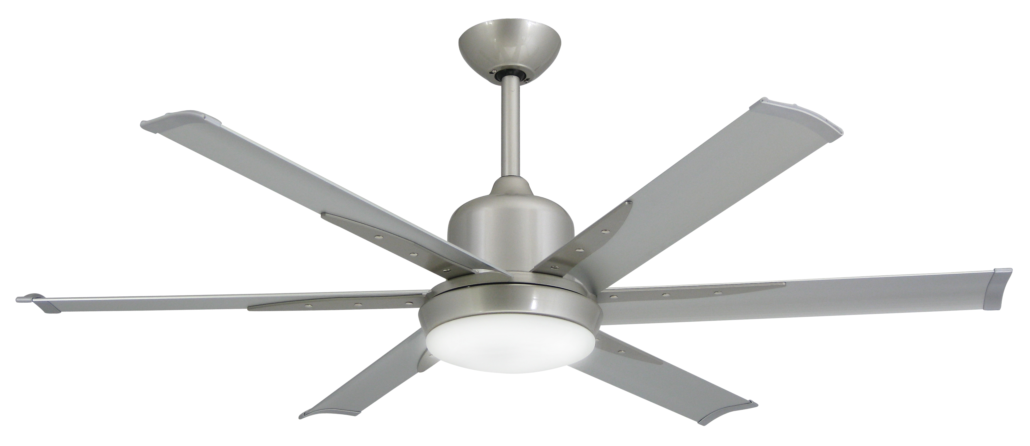 White Industrial Ceiling Fan With Light