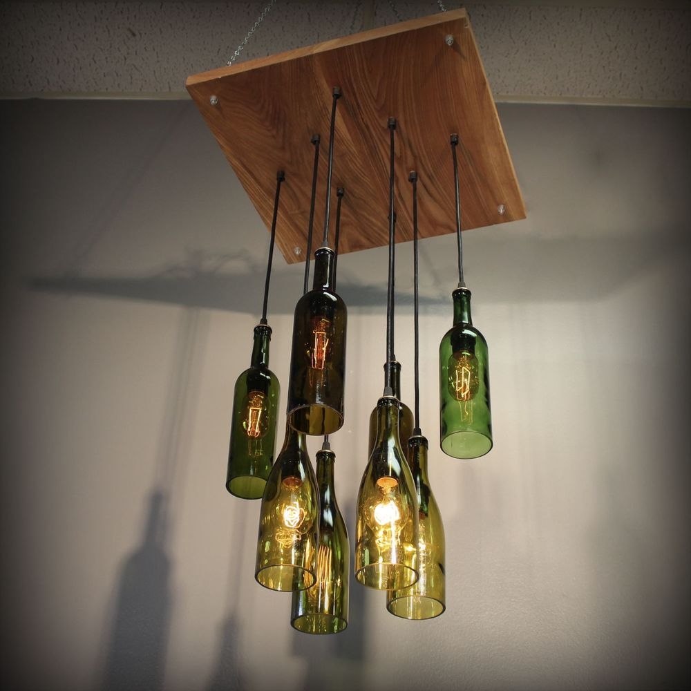 Wine Bottle Ceiling Light Fixture
