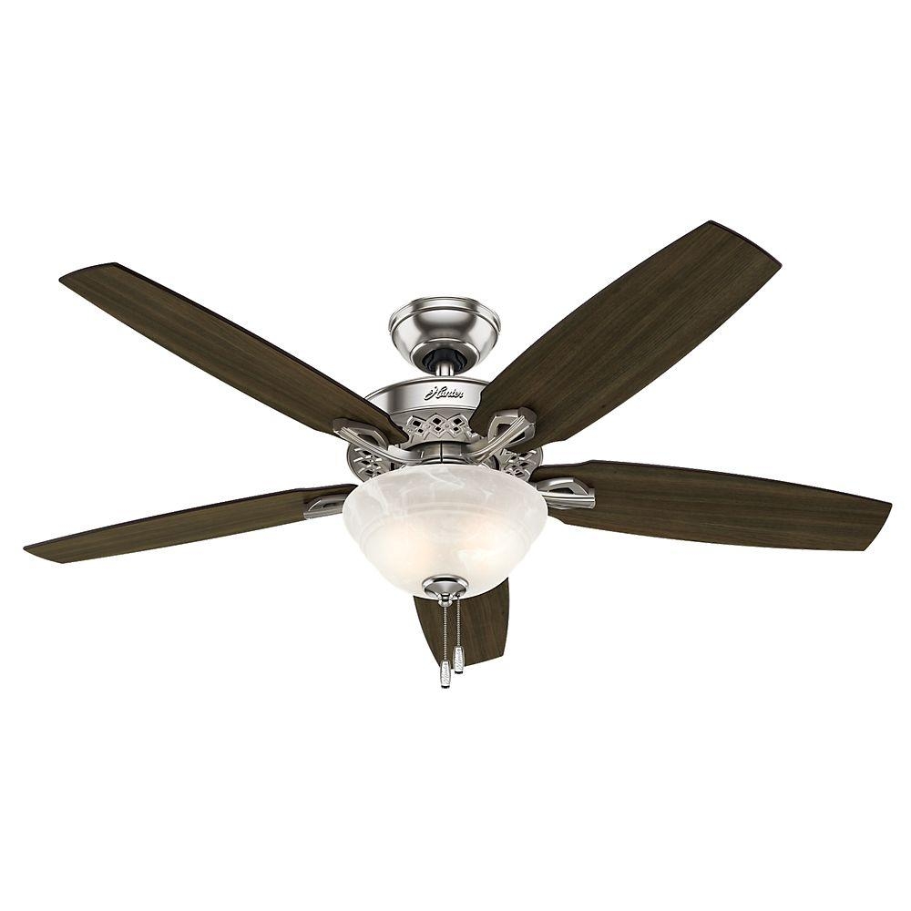 52 Brushed Nickel Ceiling Fan With Light