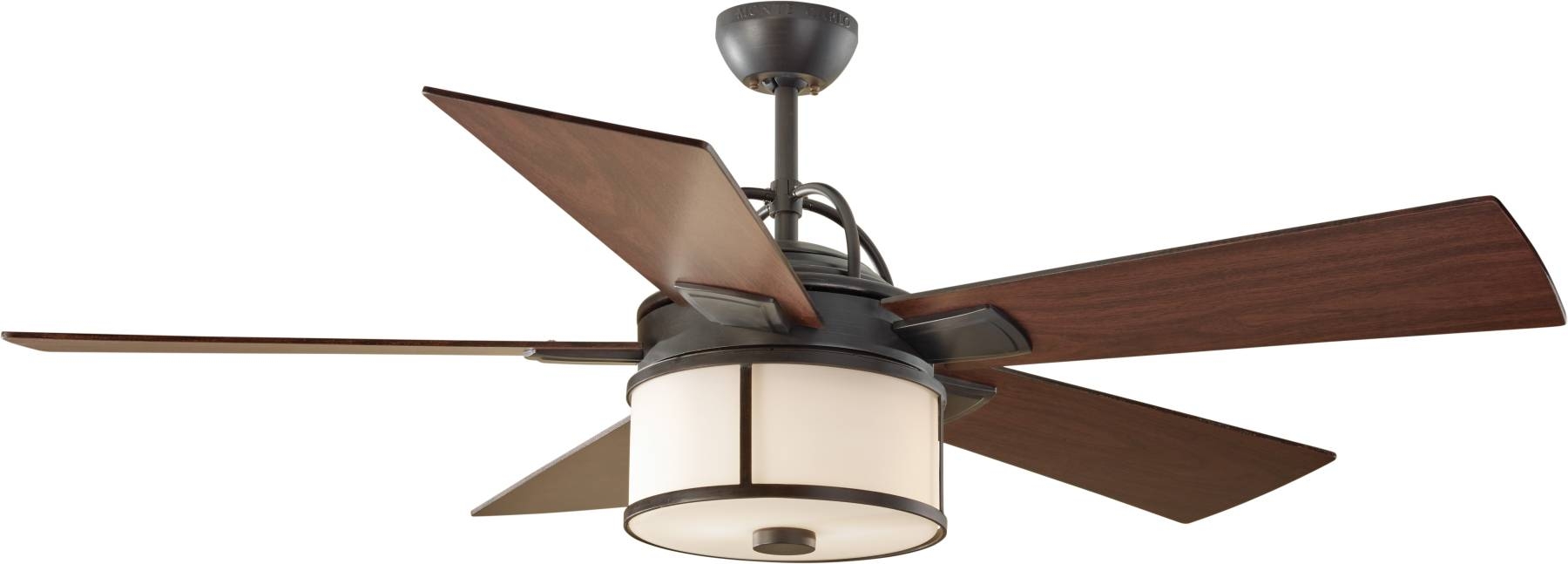 Dark Wood Ceiling Fan With Light