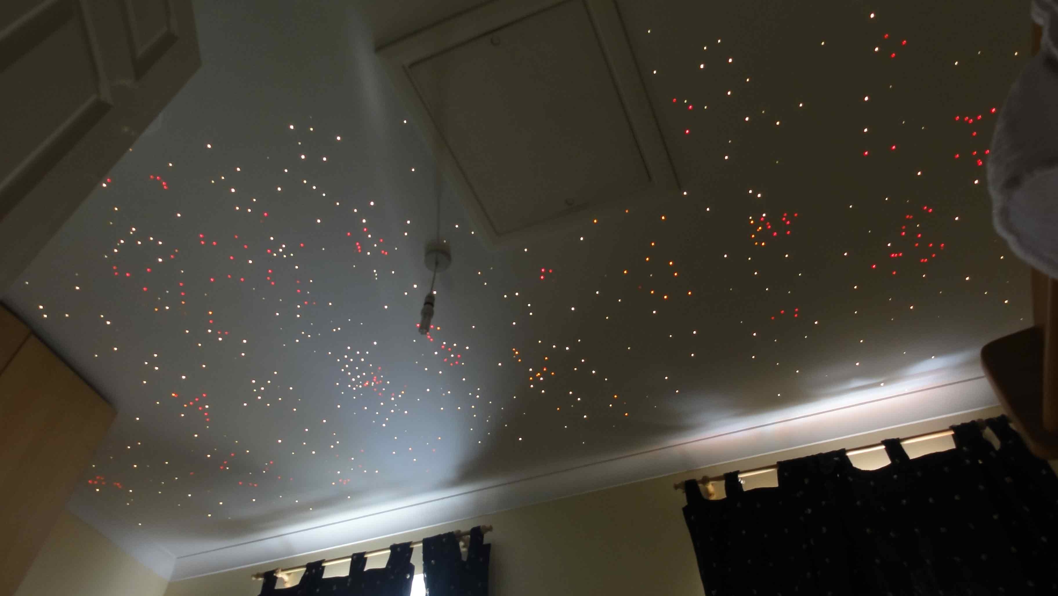 Fibre Optic Lighting Kit For Ceilingstar ceiling with twin fibre optic circuits