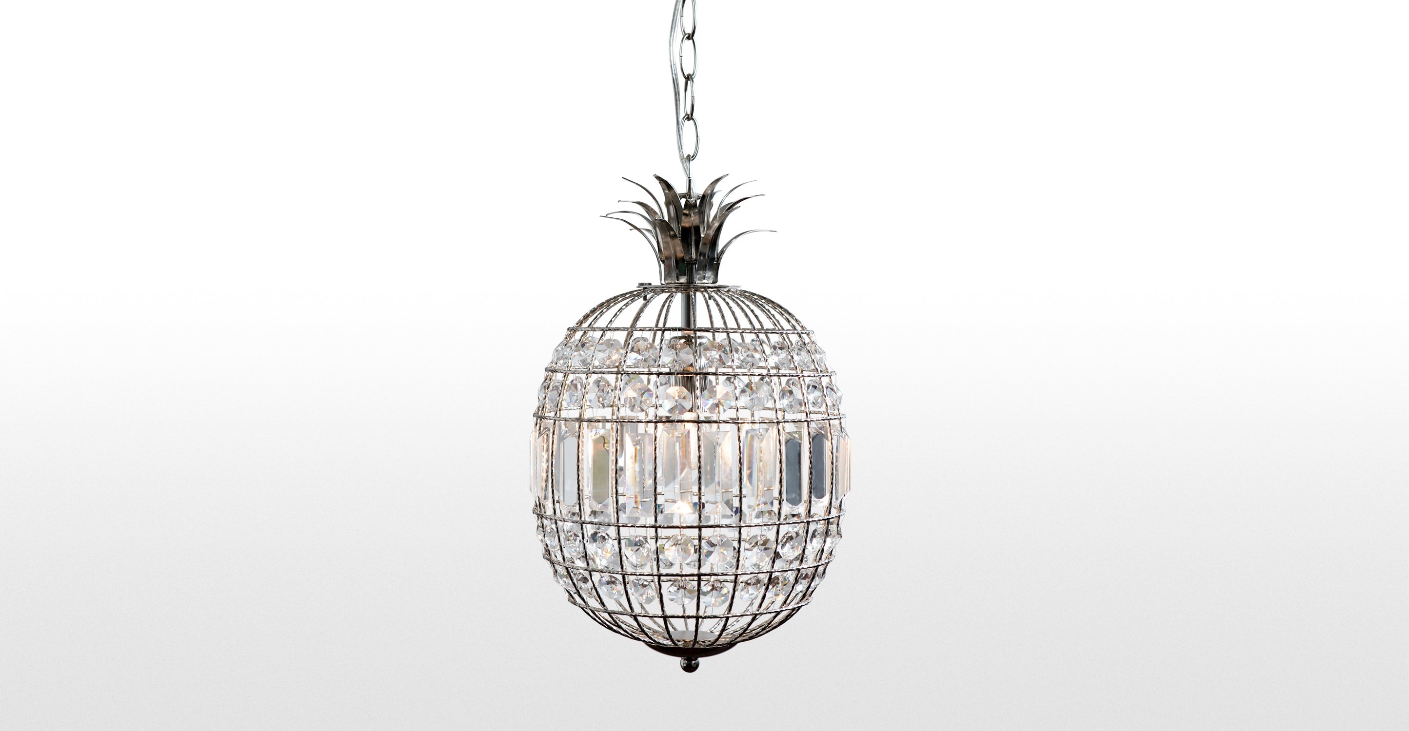 Pineapple Ceiling Light Nextmiranda pendant chandelier clear glass and nickel made