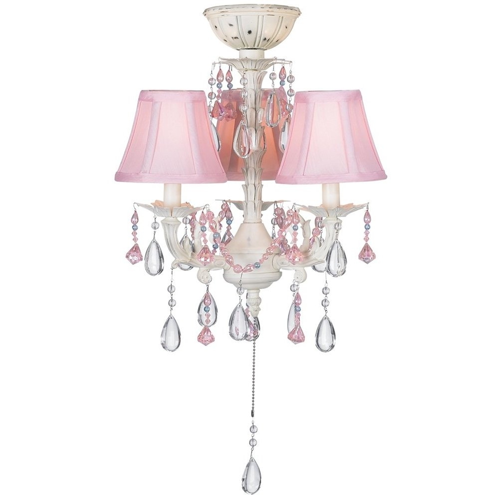 Pink Chandelier Light Kit For Ceiling Fan