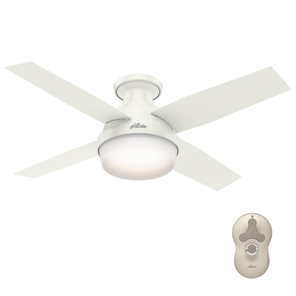 White Ceiling Fan With Light And Remote
