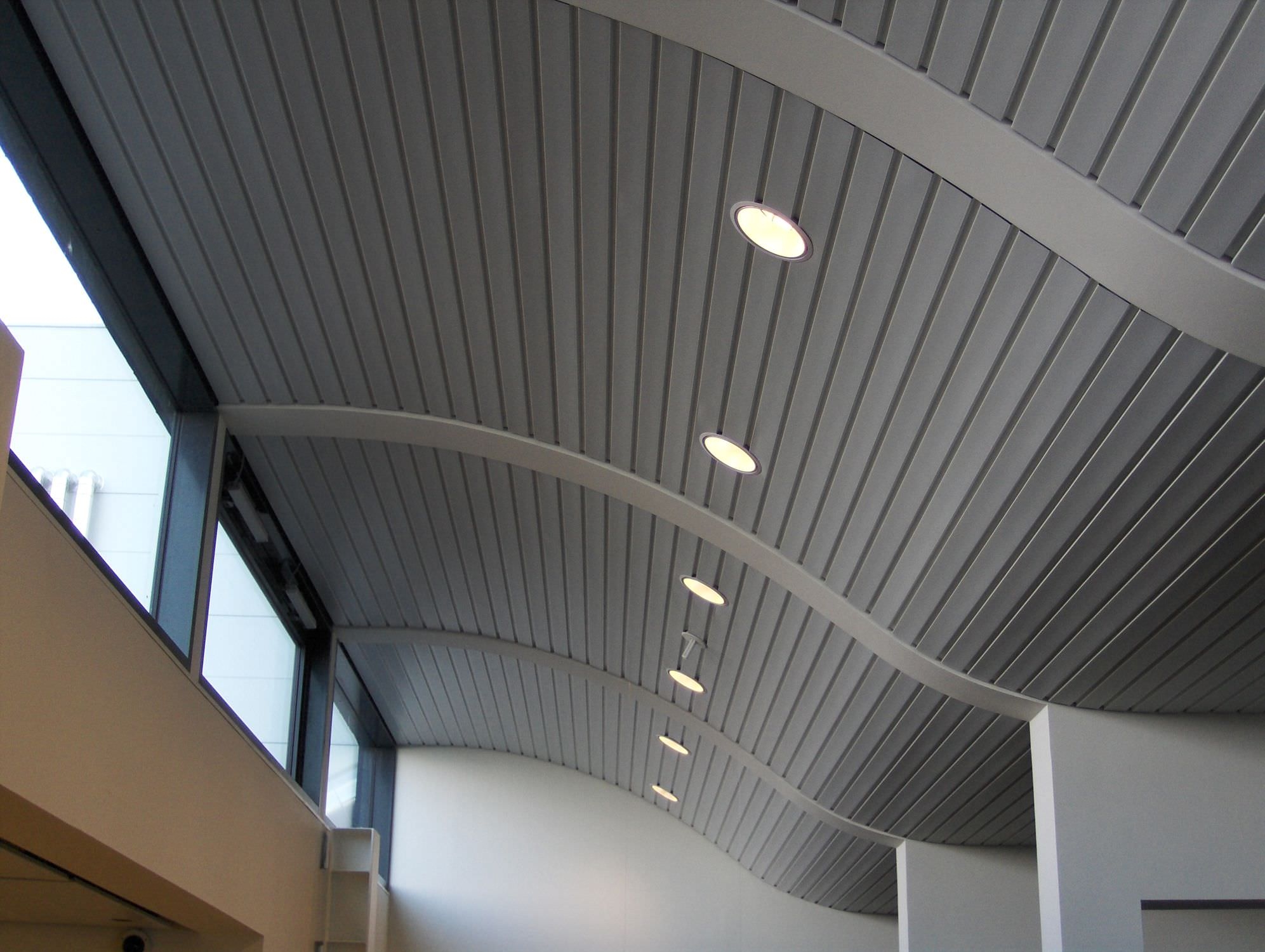 False Ceiling Metal Tilesmetal suspended ceiling strip acoustic curved dampa panel