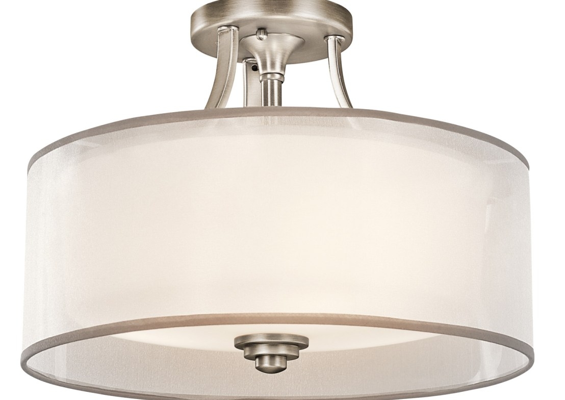 Murray Feiss Lighting Lucia Collection Semi Flush Crystal Ceiling Fixture
