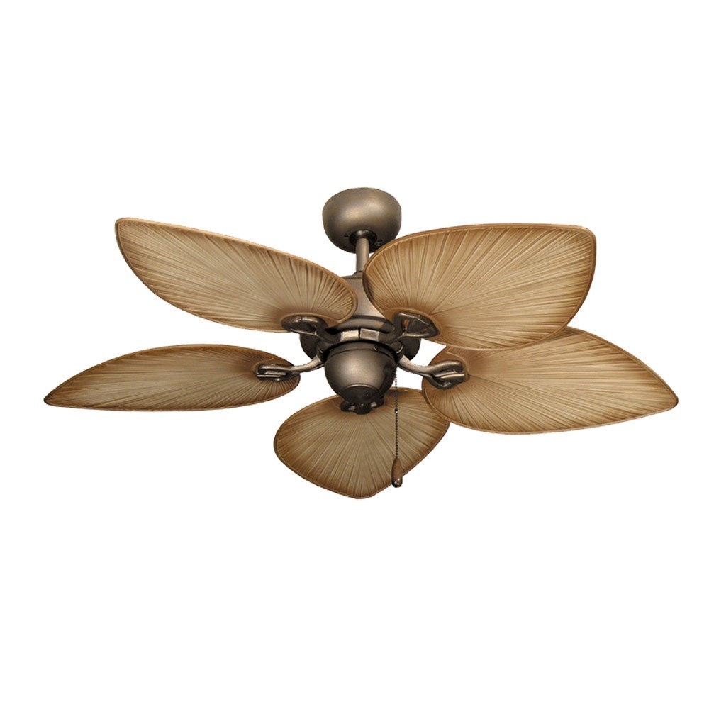 Tropical Ceiling Fan With Light And Remote
