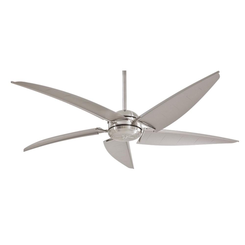 Brushed Nickel Ceiling Fans Without Lightsminka aire magellan f579 l bnw 60 outdoor ceiling fan with light