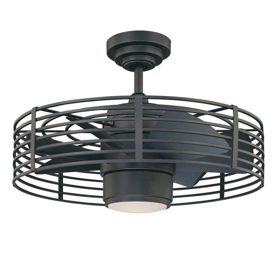 Cage Enclosed Ceiling Fan With Light