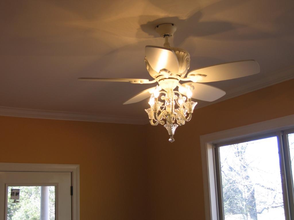 Permalink to Ceiling Fan With Crystal Chandelier Light Kit