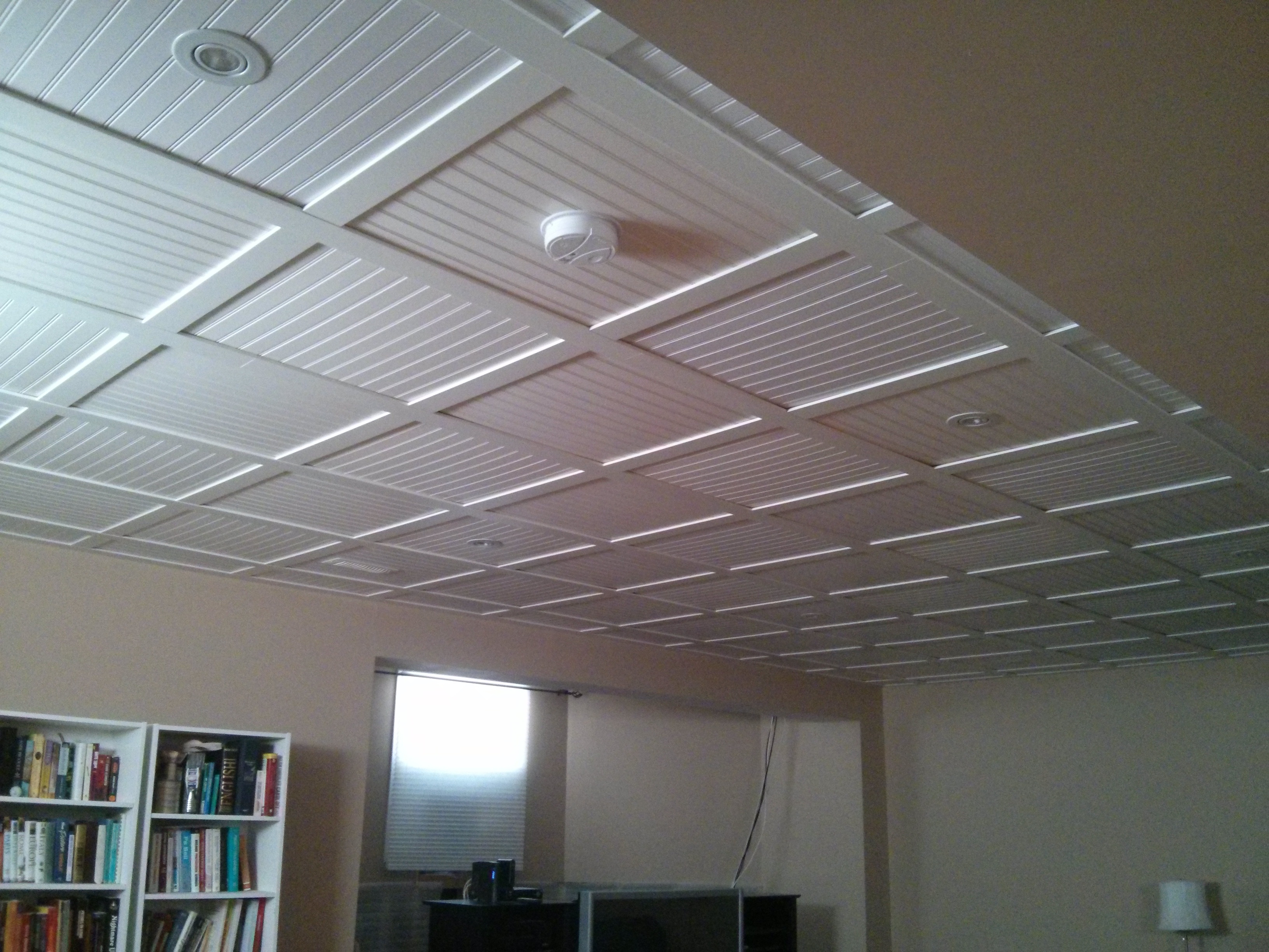 Permalink to Faux Beadboard Ceiling Tiles
