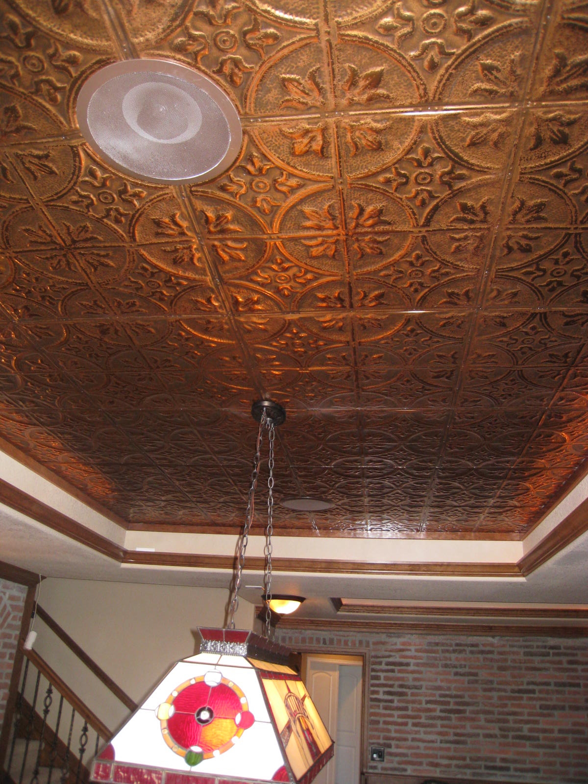 Permalink to Stamped Copper Ceiling Tiles