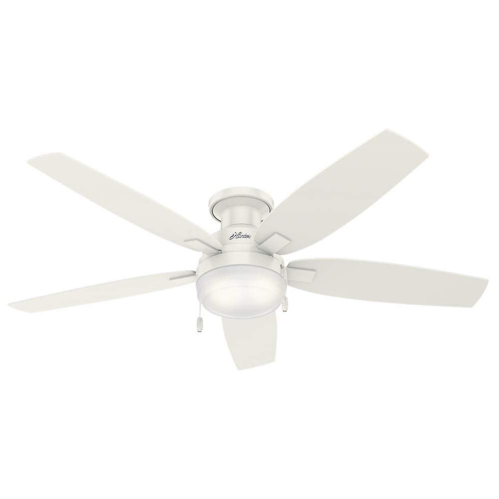 White Ceiling Fan With Light Kithunter donegan 52 in led indoor fresh white ceiling fan with