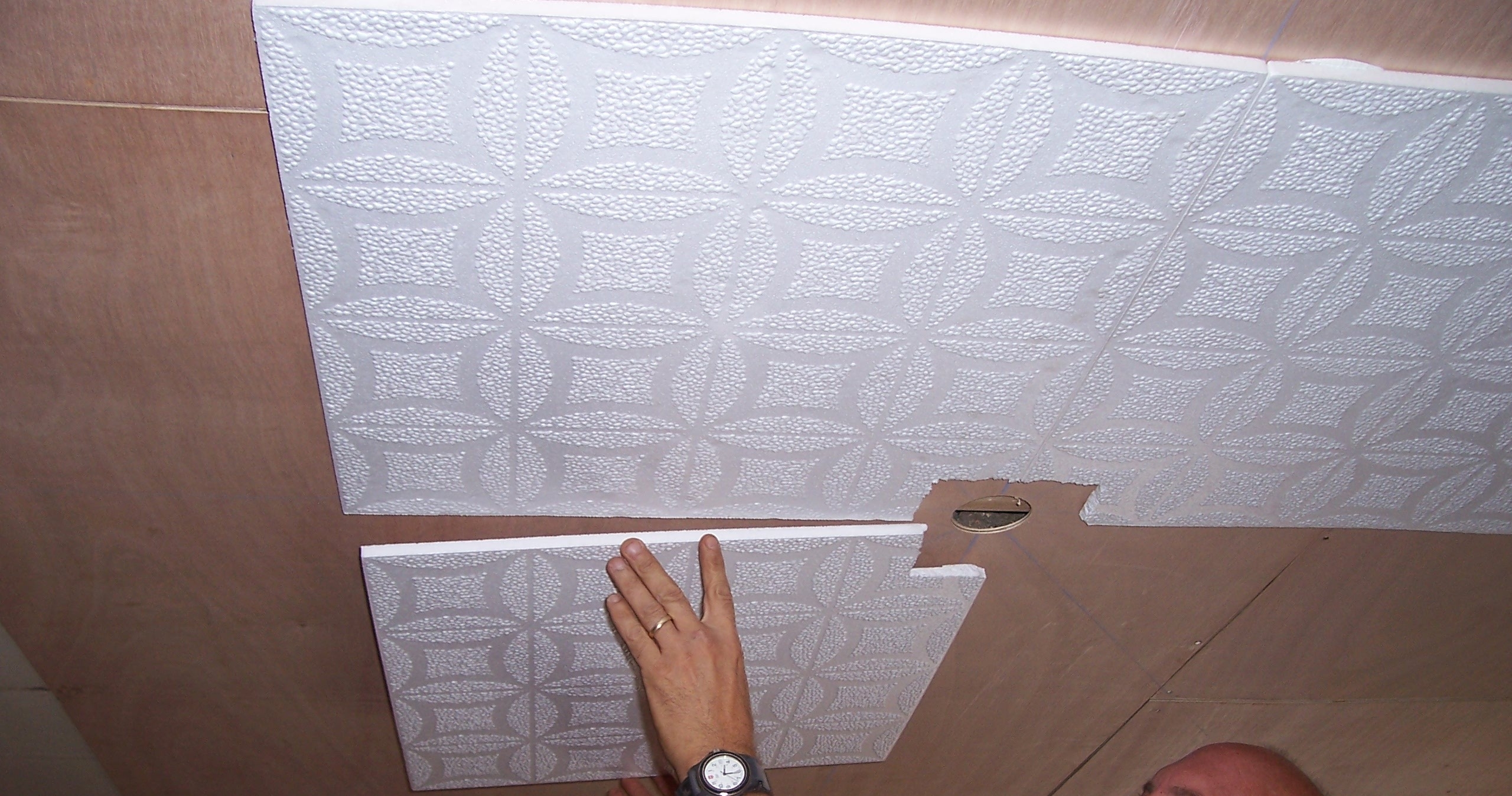 Acoustic Ceiling Tiles Glue Up
