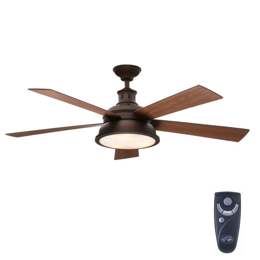 Brushed Bronze Ceiling Fan With Light
