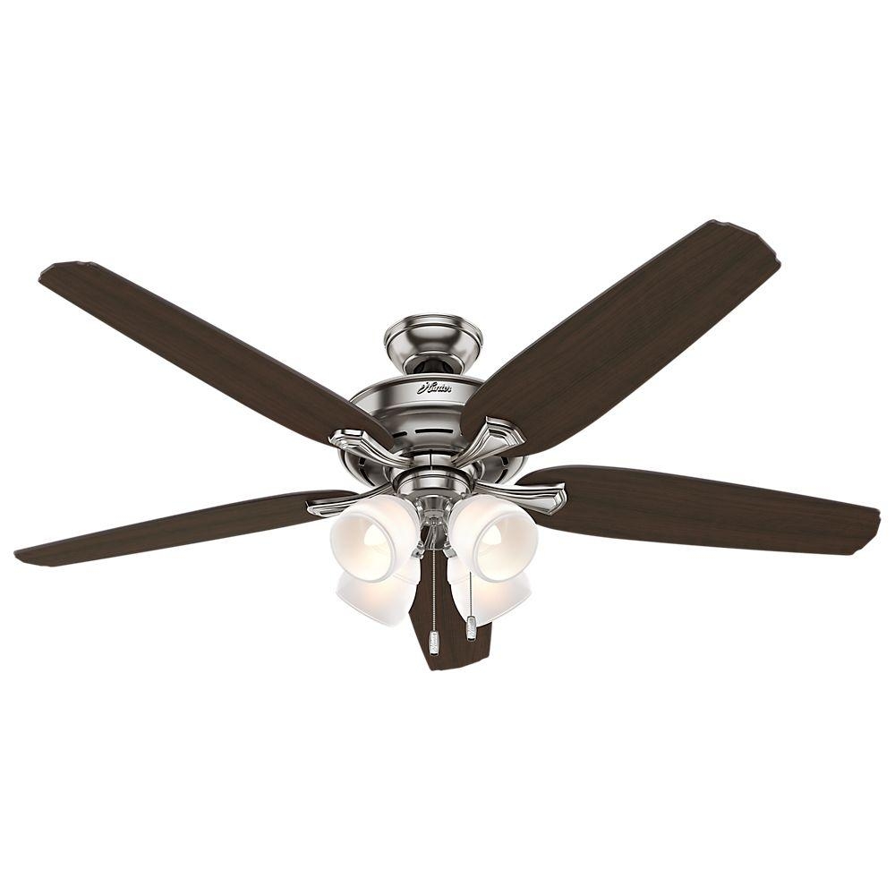 Brushed Nickel Ceiling Fan With 4 Lights