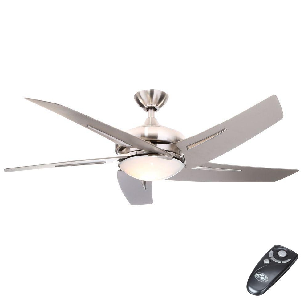 Ceiling Fan And Light Kit Remote Controlhampton bay sidewinder 54 in indoor brushed nickel ceiling fan