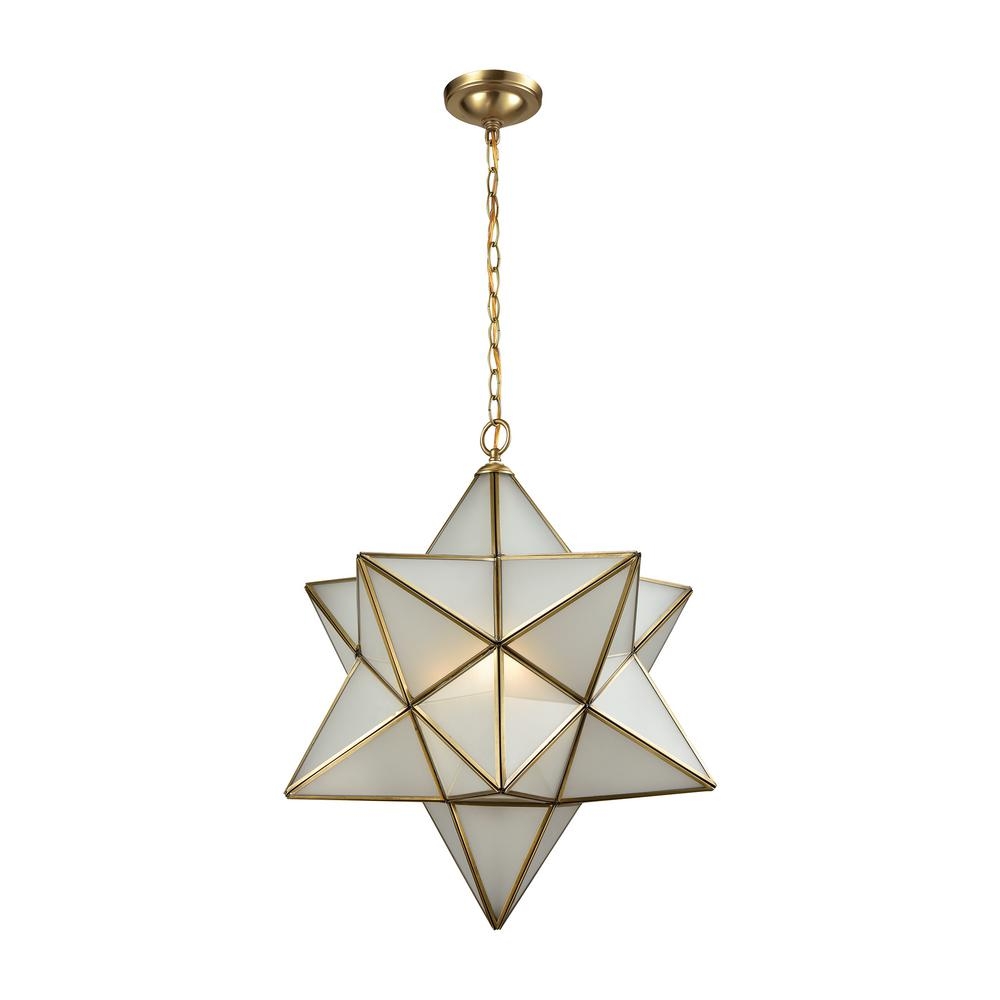 Frosted Glass Star Ceiling Light