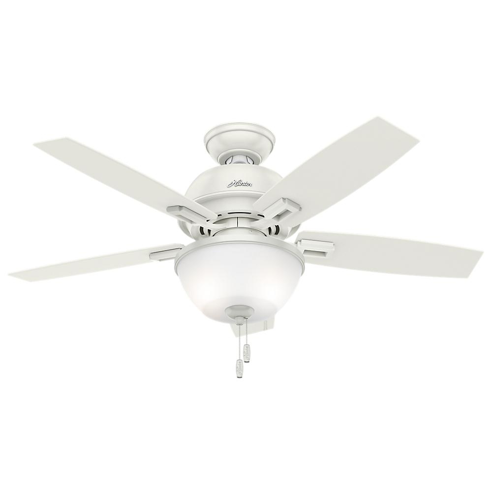 Hunter Flush Mount Ceiling Fan With Light Kithunter donegan 44 in led indoor brushed nickel ceiling fan with