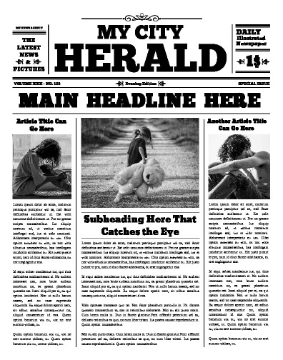 free newspaper template for pages
