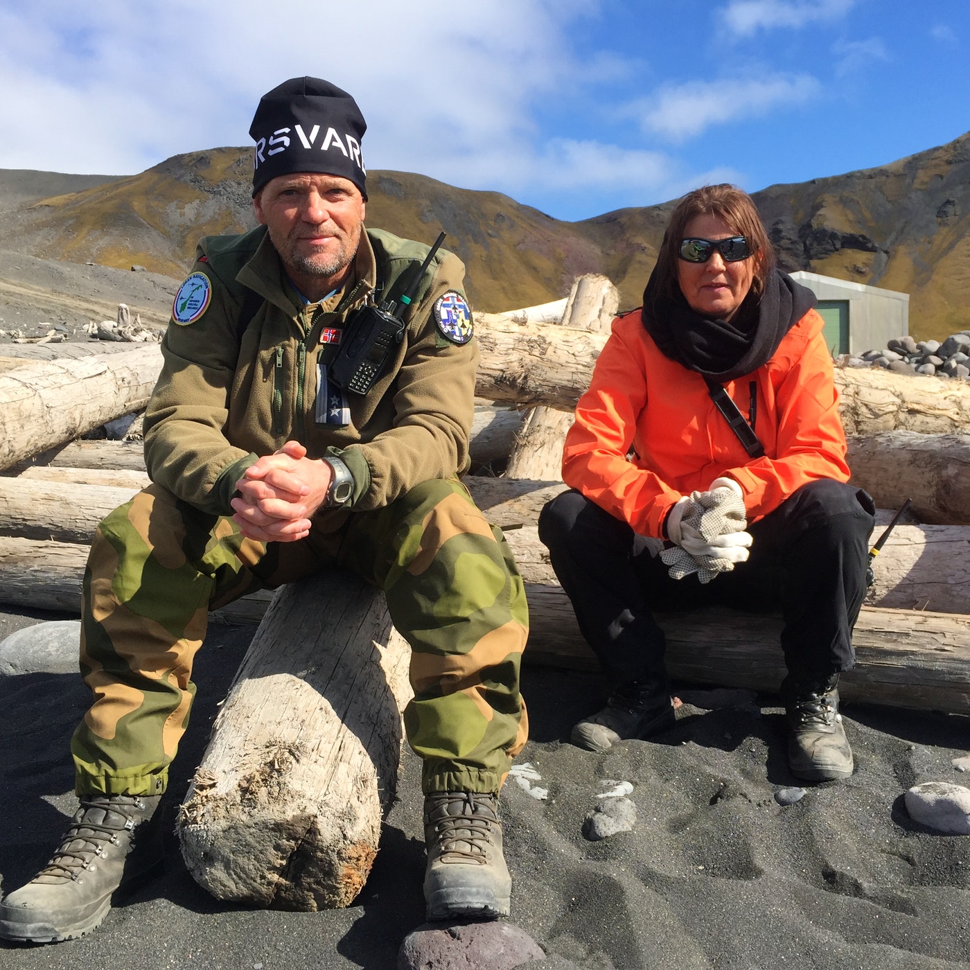 Station commander Wiggo Johansen and nurse Siw Landro. (Jennifer Kingsley)