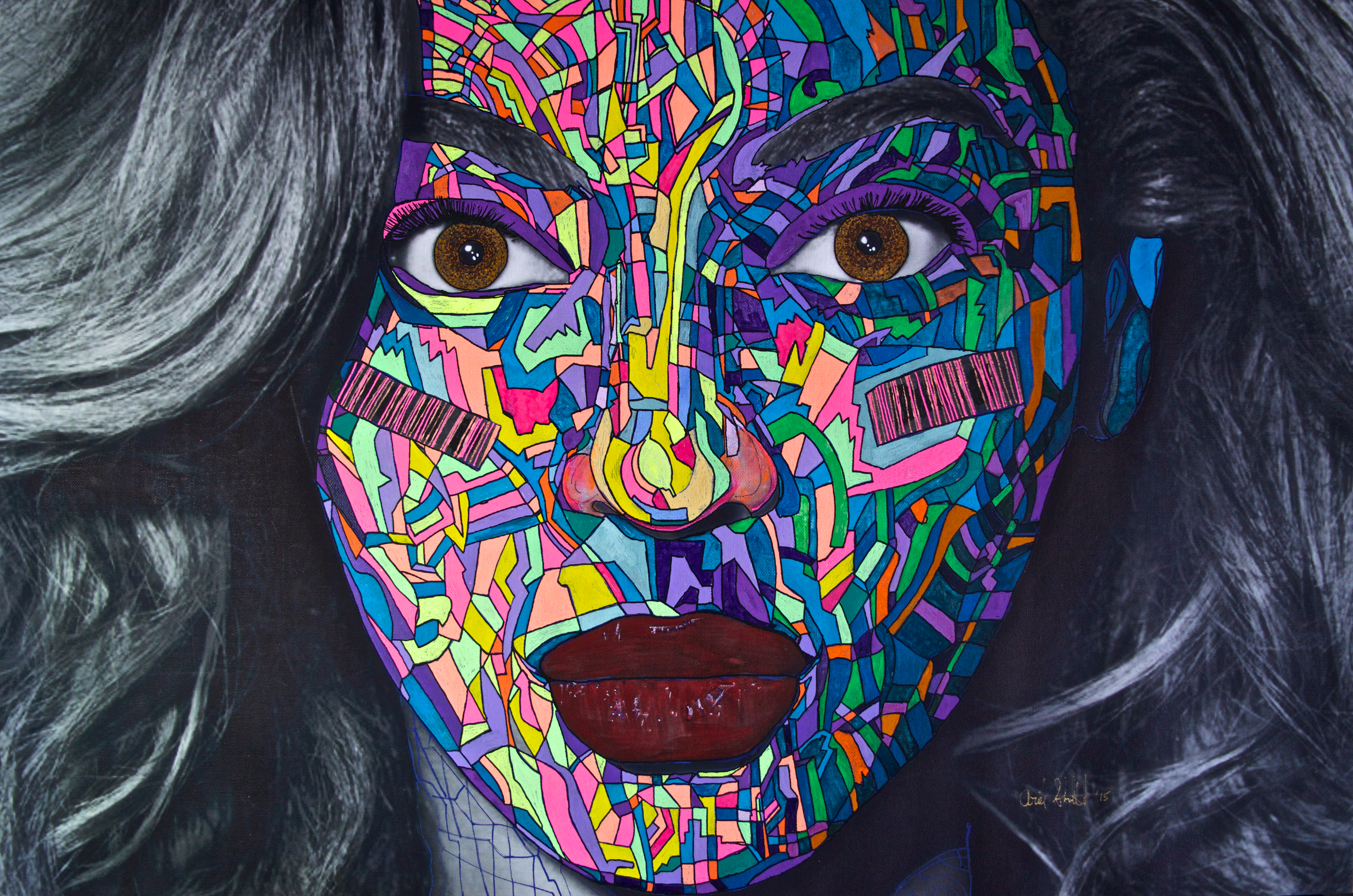 Beyoncé #2. 20h x 30w. Acrylic on canvas. Ariel Shallit. 2015