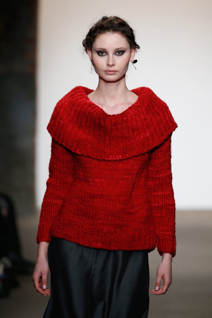 NEW YORK, NY - FEBRUARY 15: A model walks the runway wearing Cute Like Mad at Nolcha shows during New York Fashion Week Women's Fall/Winter 2016 presented by Neogrid at ArtBeam on February 15, 2016 in New York City. (Photo by Brian Ach/Getty Images For Nolcha)