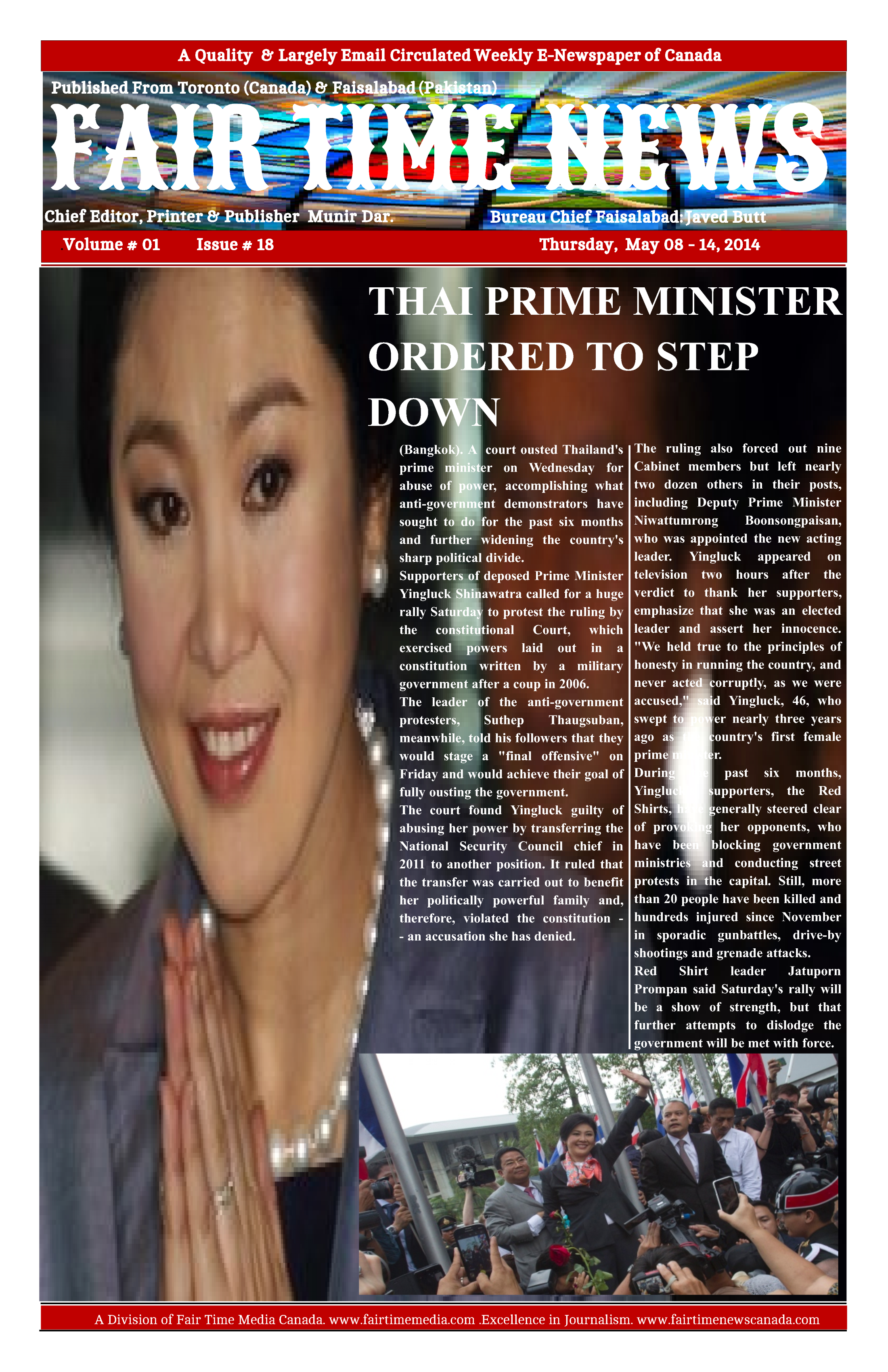 Time Canadian Issue eNewspaper Viewer - FAIR TIME NEWS CANADA VOL. 01, ISSUE 18, THURSDAY ...
