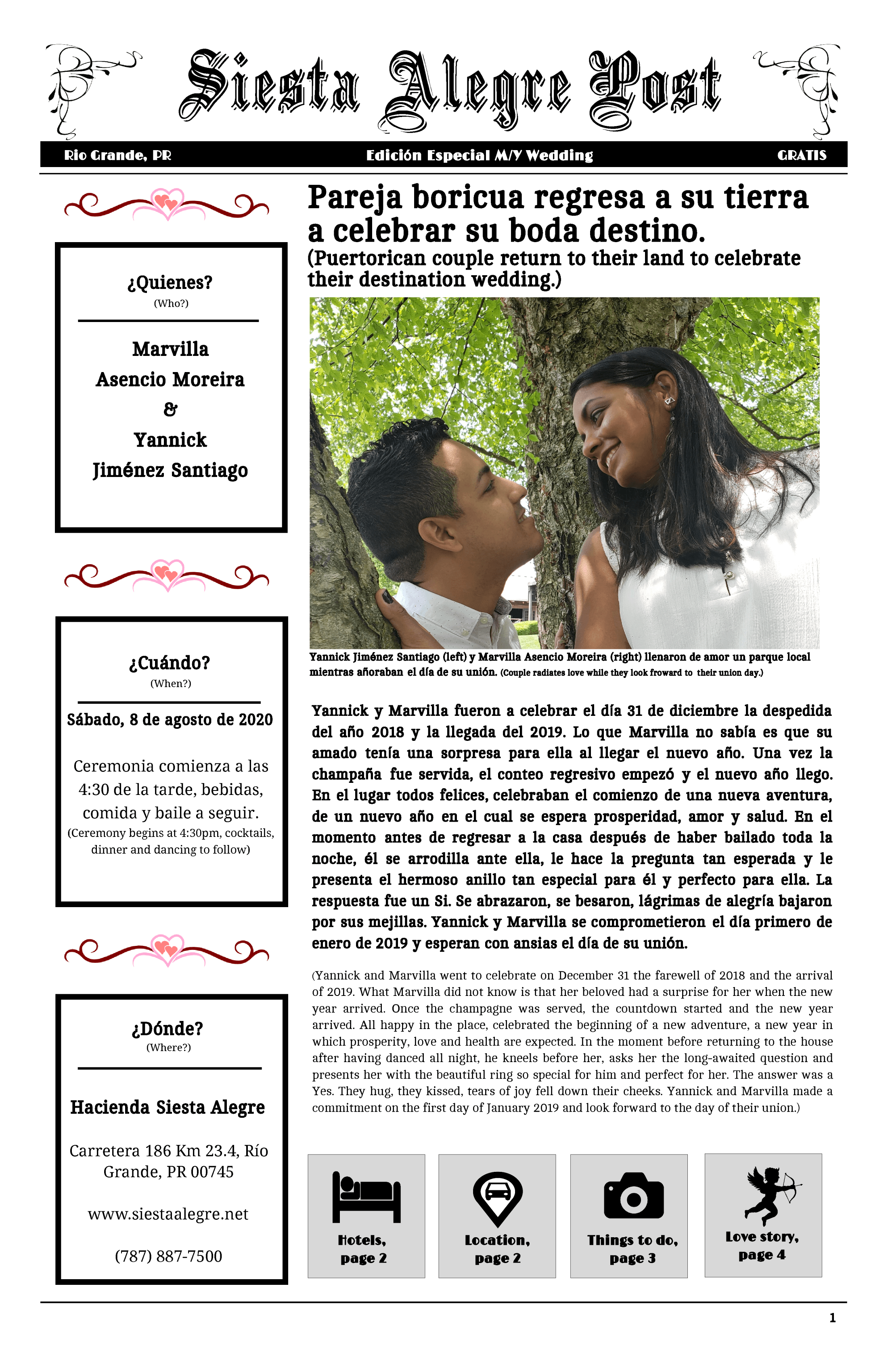 Puerto Rican Wedding Newspaper Makemynewspaper Com