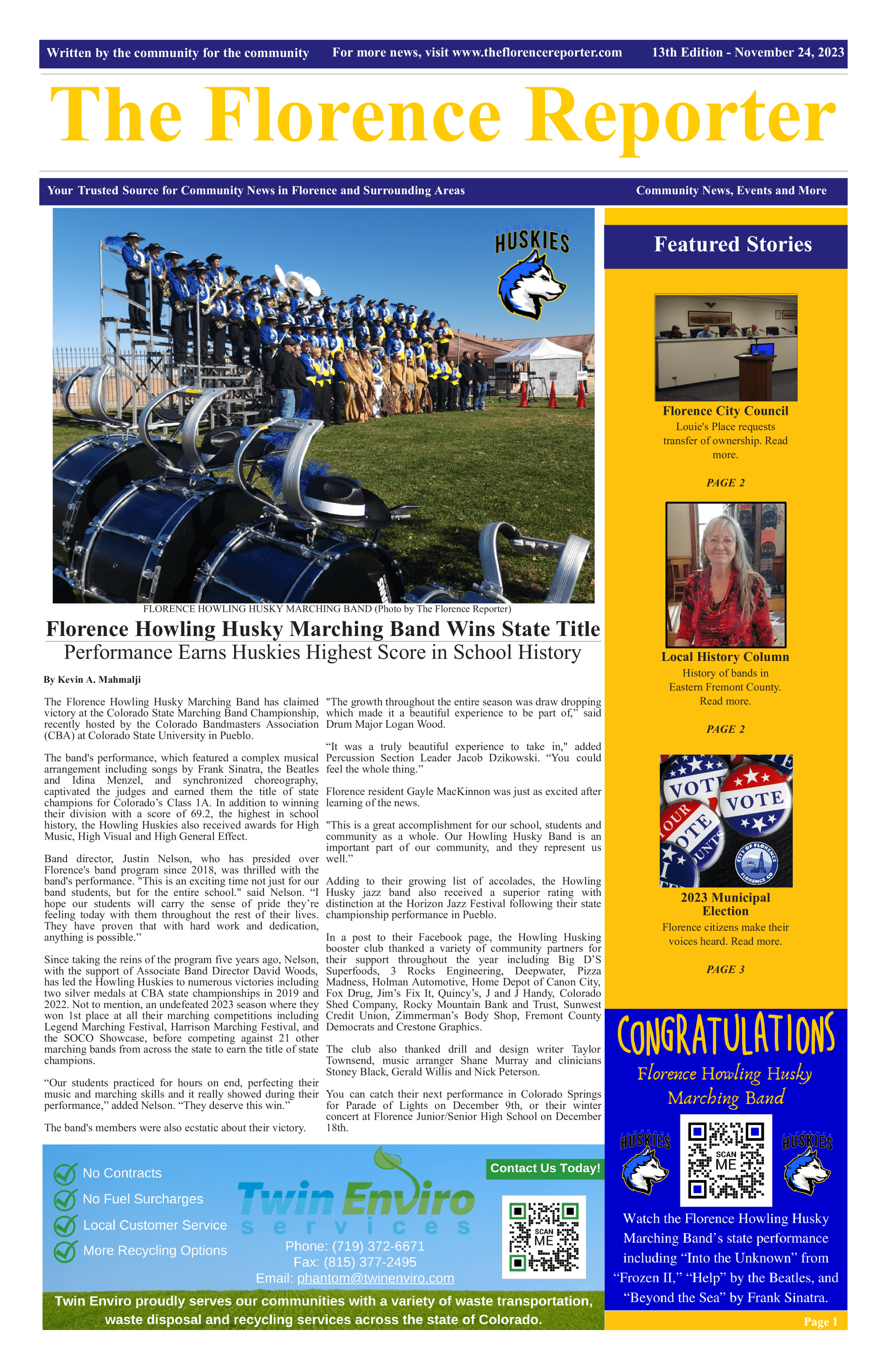 eNewspaper Viewer The Florence Reporter November 2023