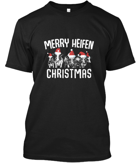 Merry Heifen Christmas Funny Cow Farmer