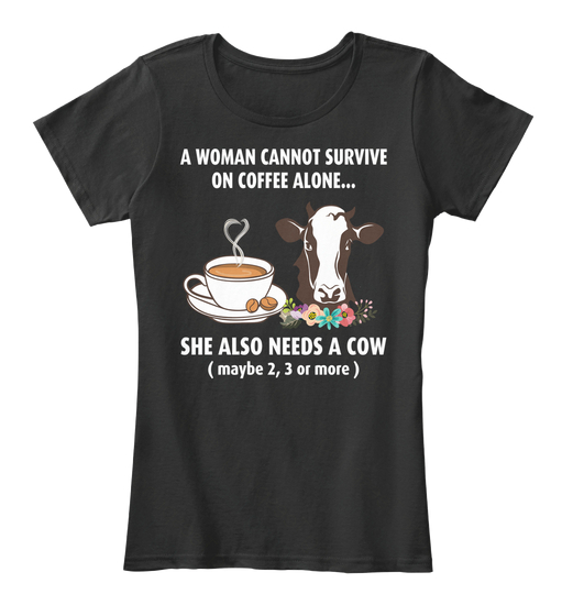 Coffee Lovers Gift Cow Flower Funny