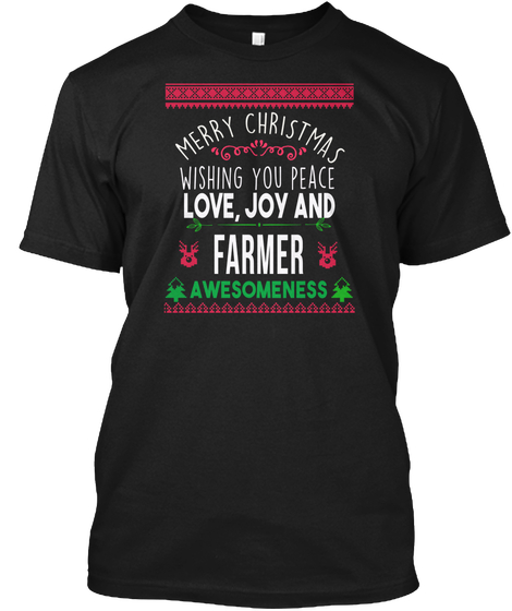 Merry Christmas Farmer Funny T-shirt