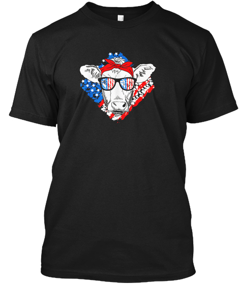 4th Of July Cow Patriotic Cow With Usa F