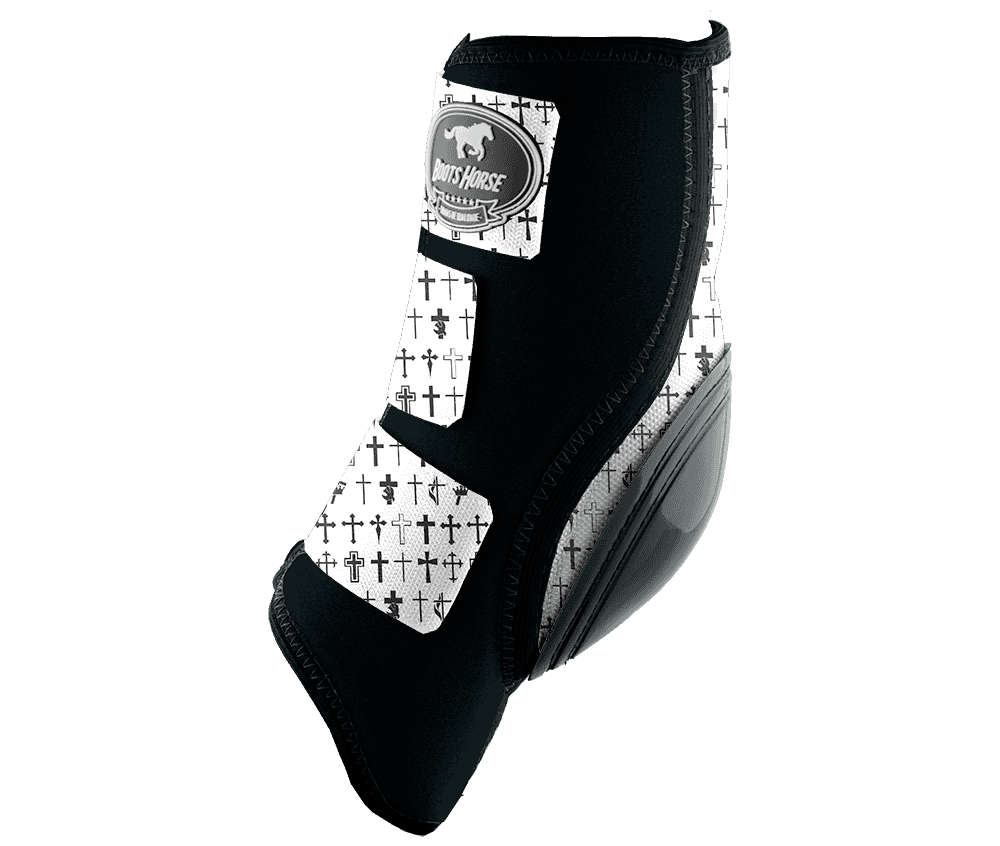 Skid Boot Boots Horse Estampa (Velcro)