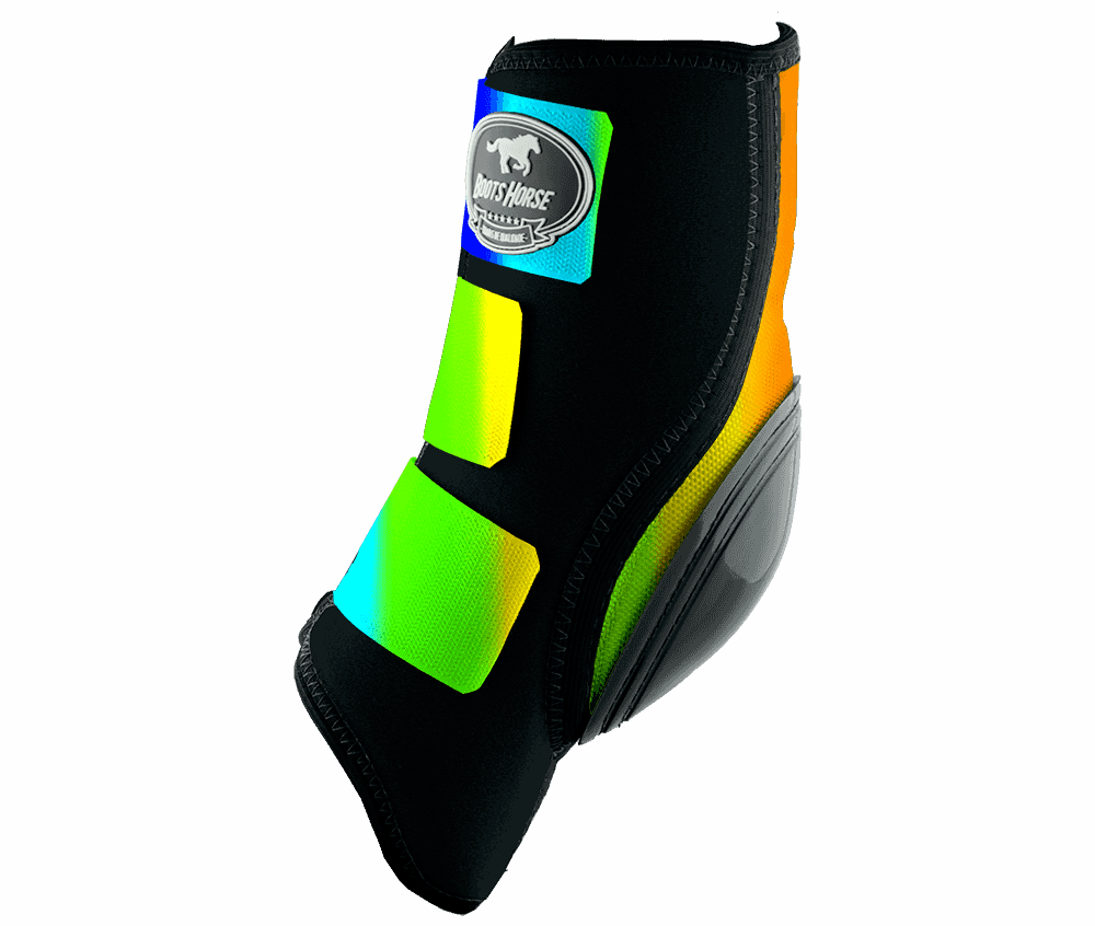 Skid Boot Boots Horse Estampa (Velcro)