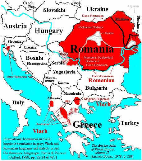 Romanian Area Map